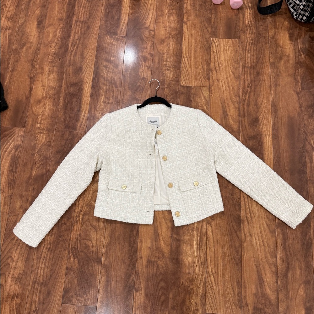 Abercrombie and Fitch Tweed Boucle Jacket Size M